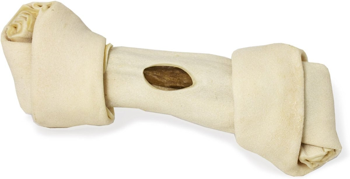 Cadet Hide-a-Bull Rawhide and Bull Stick Dog Bone， 6-7 in， Medium