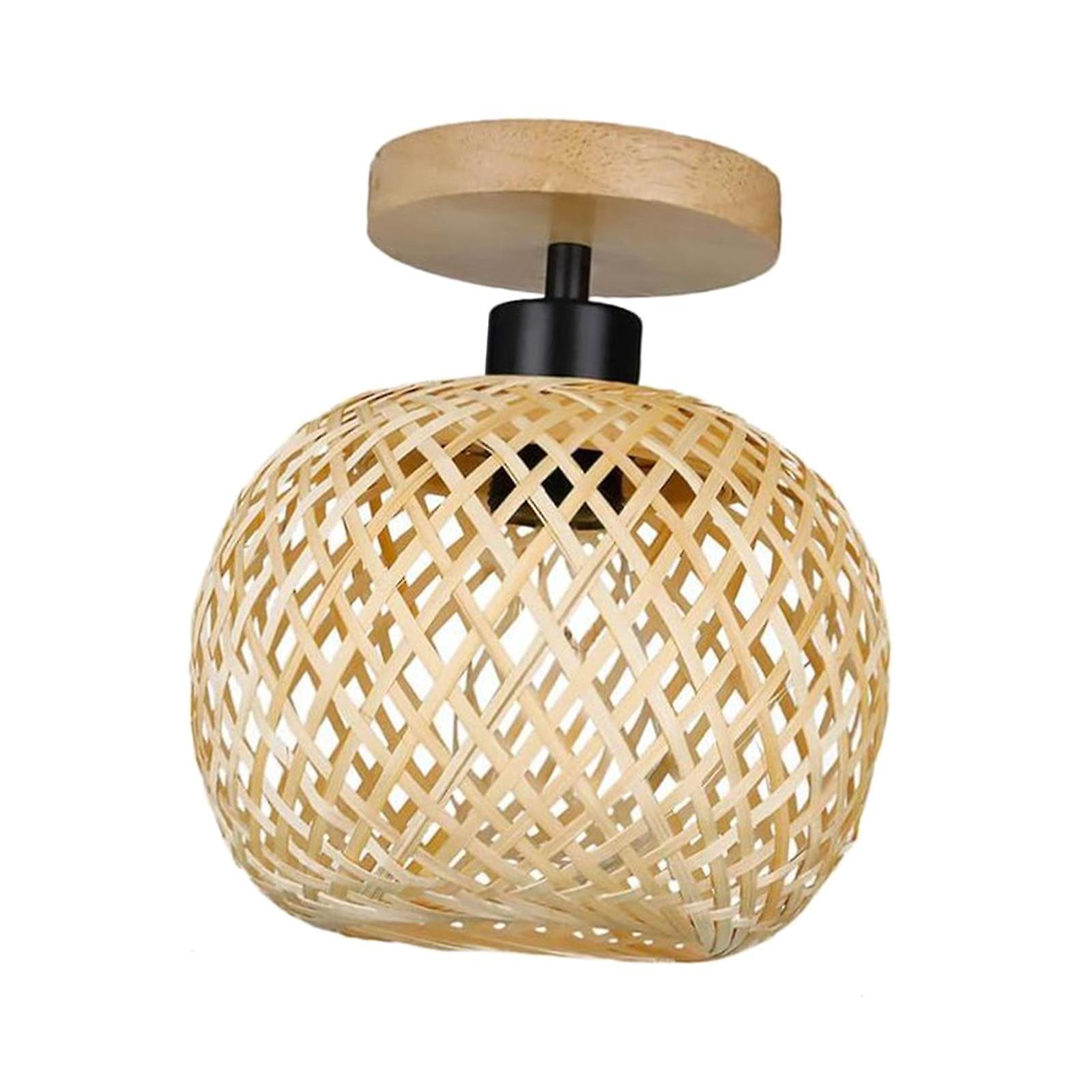 Pendant Lamp With No Bulb Living Room Rustic Style E27 Bamboo Table Lamp