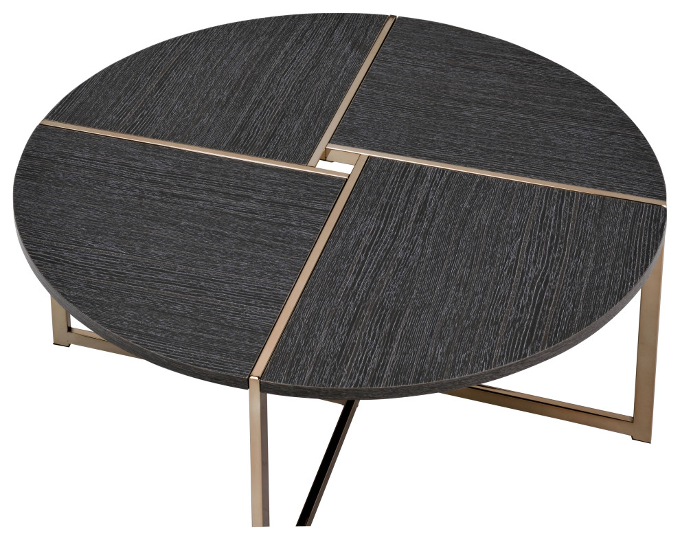 Bromia Coffee Table  Black and Champagne   Contemporary   Coffee Tables   by Acme Furniture  Houzz