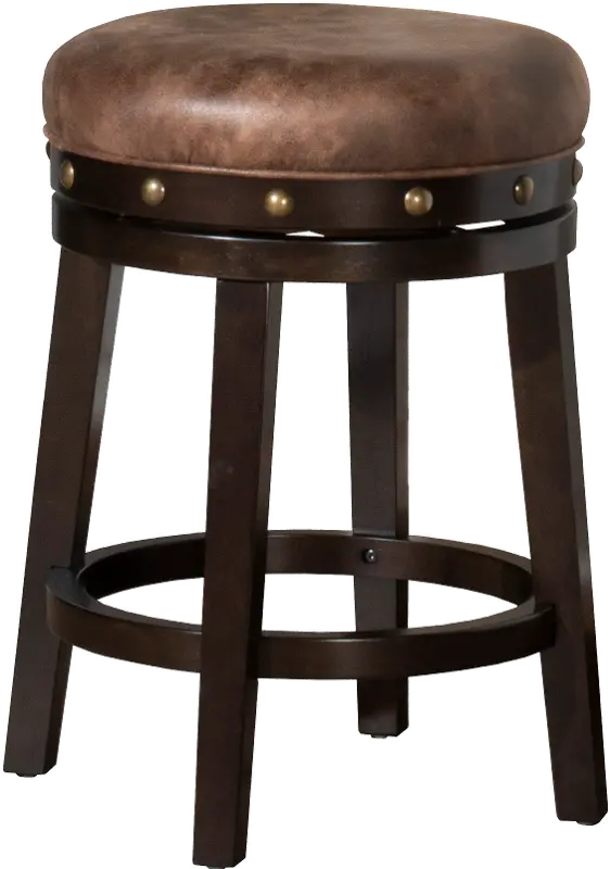 Benard Dark Brown Swivel Counter Height Stool