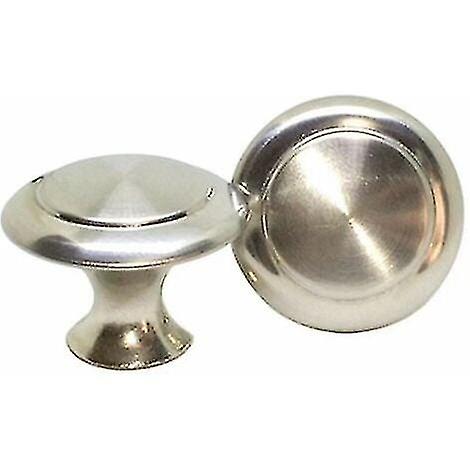 20 Pcs Metal Drawer Knobs Satin Stainless Steel Look Kitchen Cupboard Door Knobs Silver Round Furnit