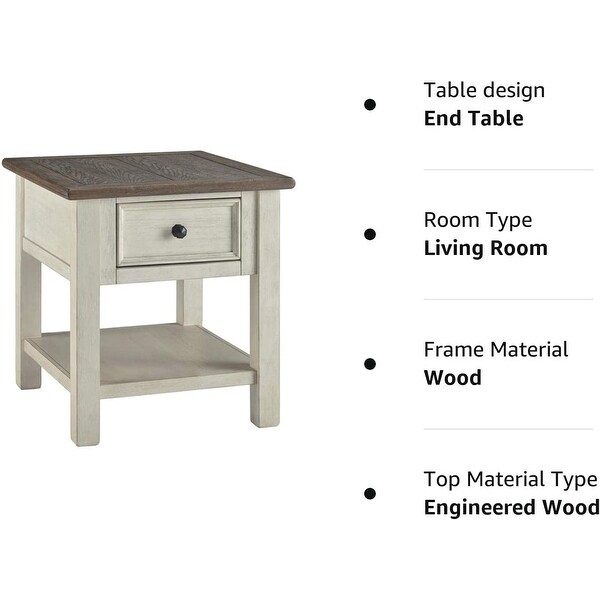 Signature Design by Ashley Bolanburg Farmhouse End Table