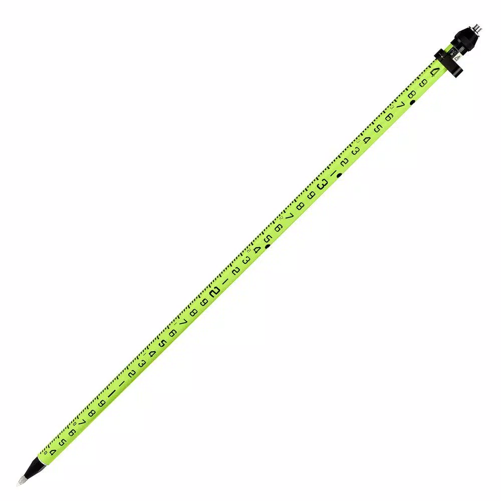 AdirPro 6 ft. 2 m 10ths Graduation Aluminum 3-Position Snap-Lock Telescoping Rod Rover Rod Pole in Green and#8211; XDC Depot