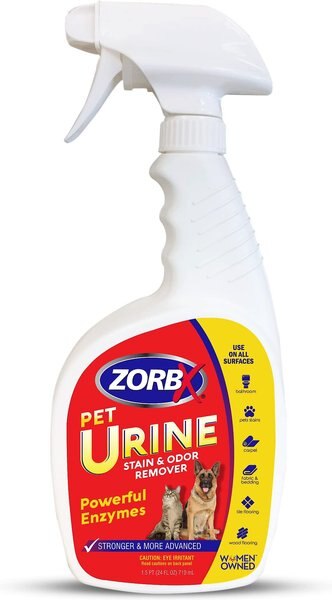 ZORBX Pet Urine Stain and Odor Remover， 24-oz bottle