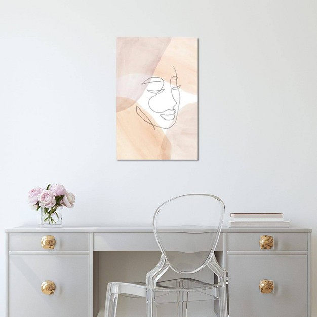 Line Art Face By Whales Way Unframed Wall Canvas Icanvas