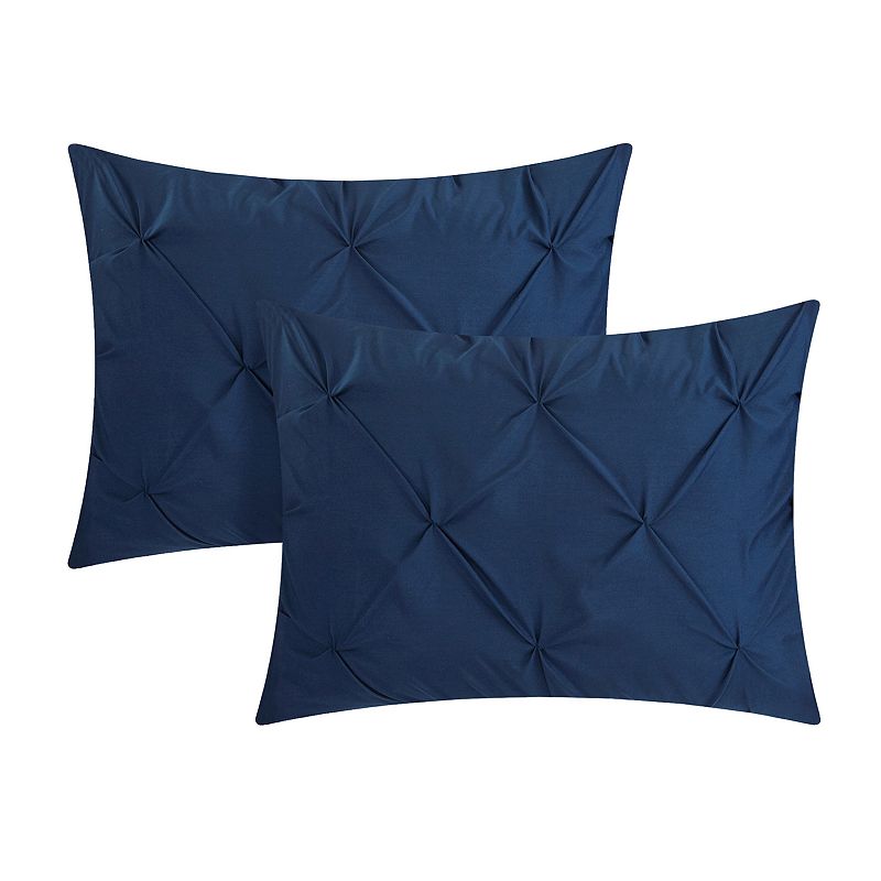 Chic Home Hannah Navy Twin 8pc Comforter Set