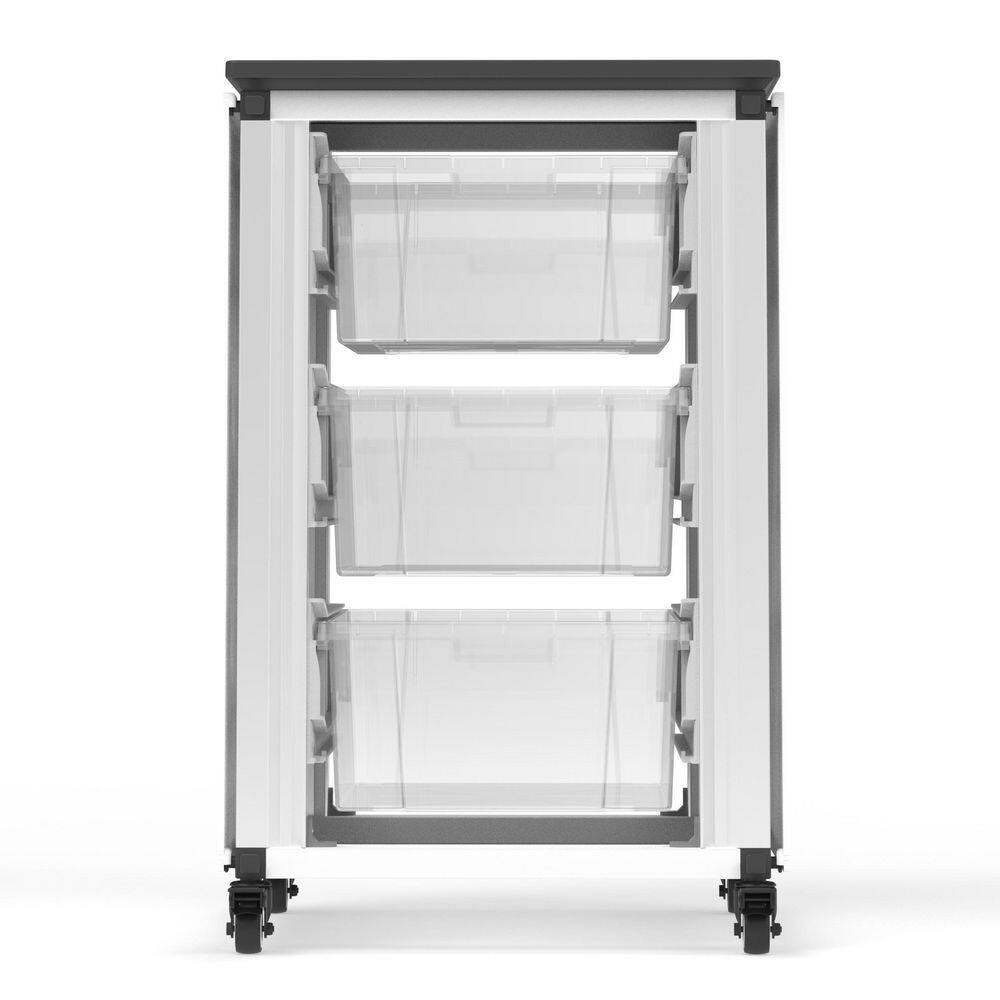 Modular Classroom Storage Cabinet - Single module with 3 large bins MBS-STR-11-3L