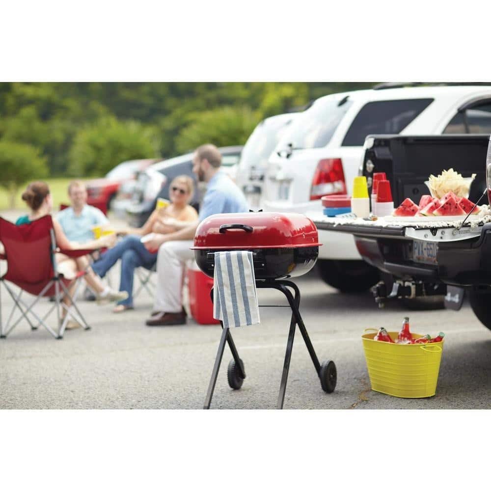 Americana Walk-A-Bout Portable Red Charcoal Grill