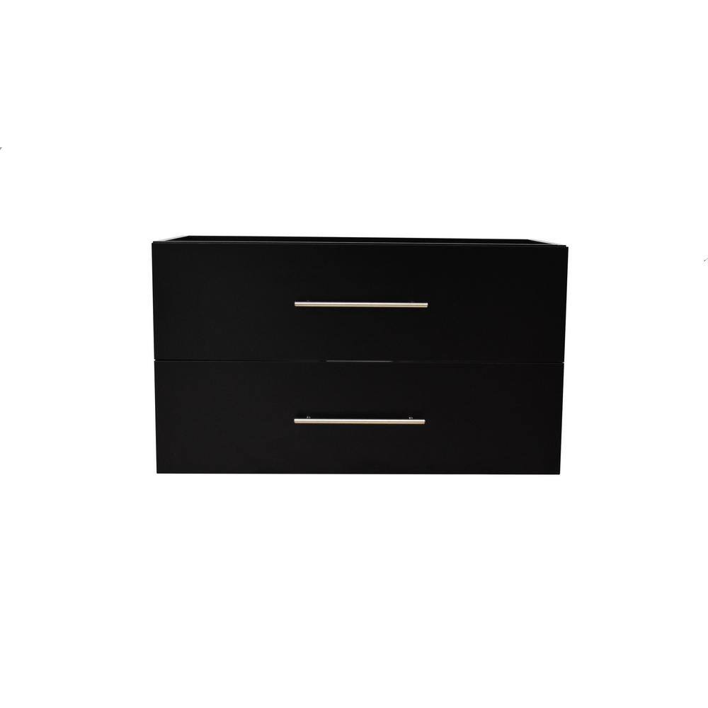 VOLPA USA AMERICAN CRAFTED VANITIES Napa 36 in. W x 18 in. D Bath Vanity Cabinet Only in Black MTD-3336BK-0