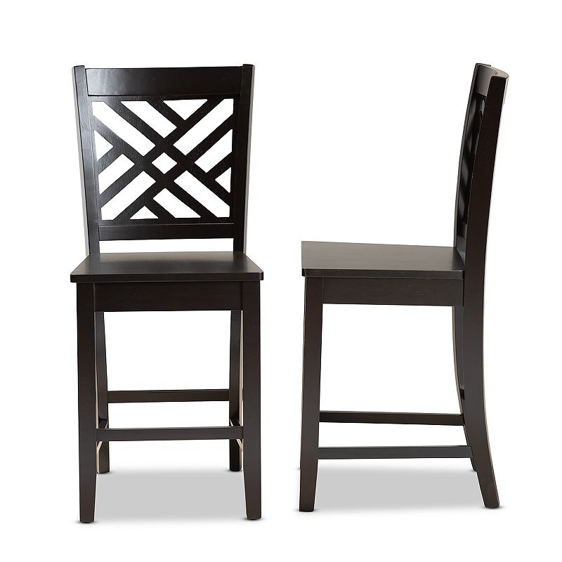 Baxton Studio Caron Counter Stool 2-piece Set