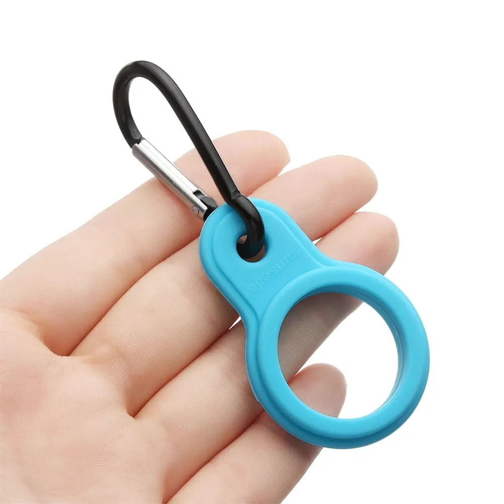 D859 High Quality Aluminum Sports Kettle Buckle Camping Hiking Tool Outdoor Water Bottle Holder Silicone Buckle Hook