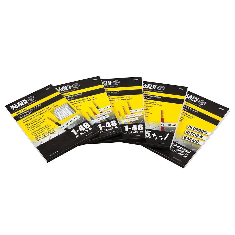 Klein Tools Wire Marker Book 1-48 56250 from Klein Tools