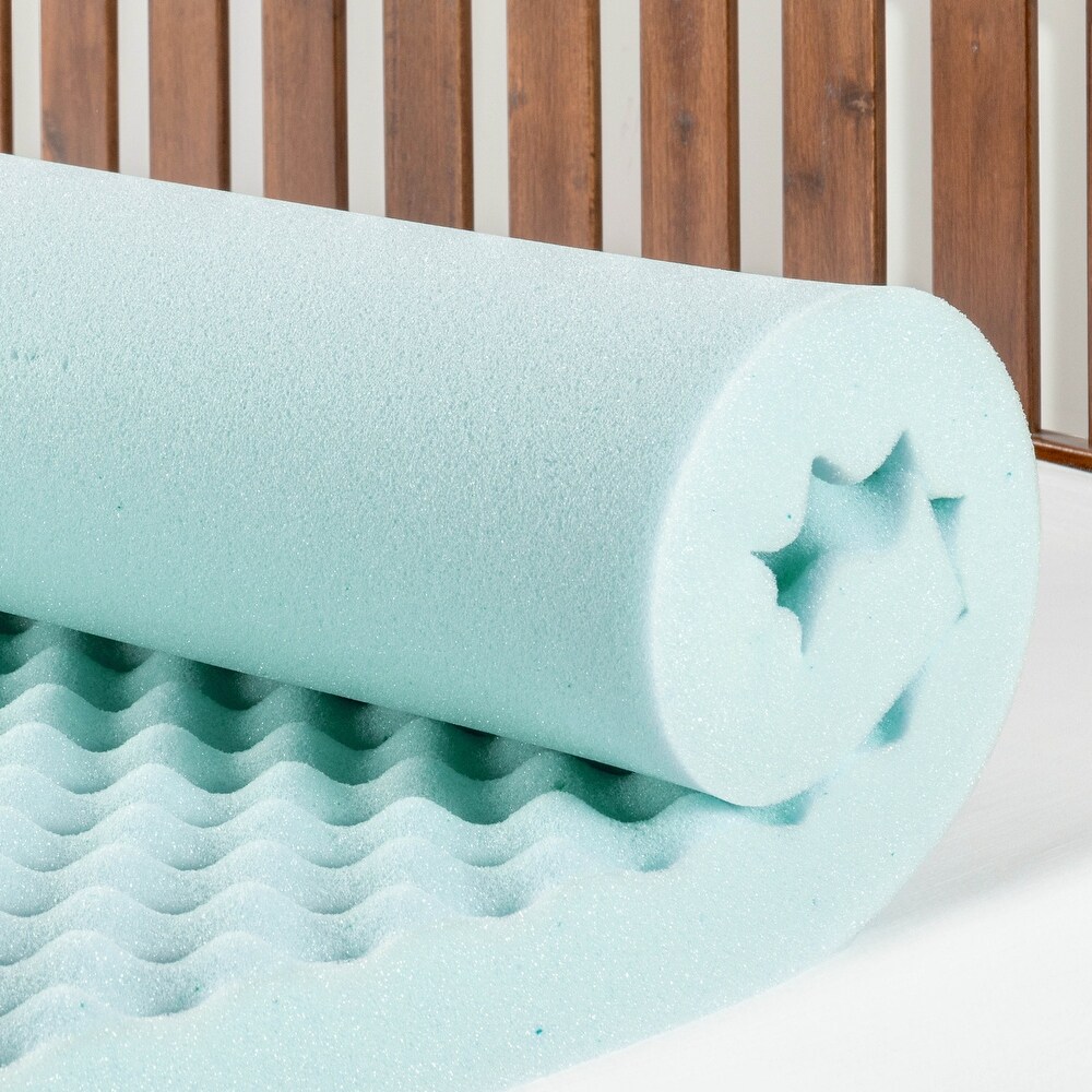 3 Inch Cooling Gel Egg Crate Memory Foam Mattress Topper