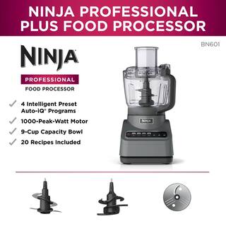 NINJA Professional Plus 9 Cup Silver Food Processor with Auto-iQ (BN601) BN601