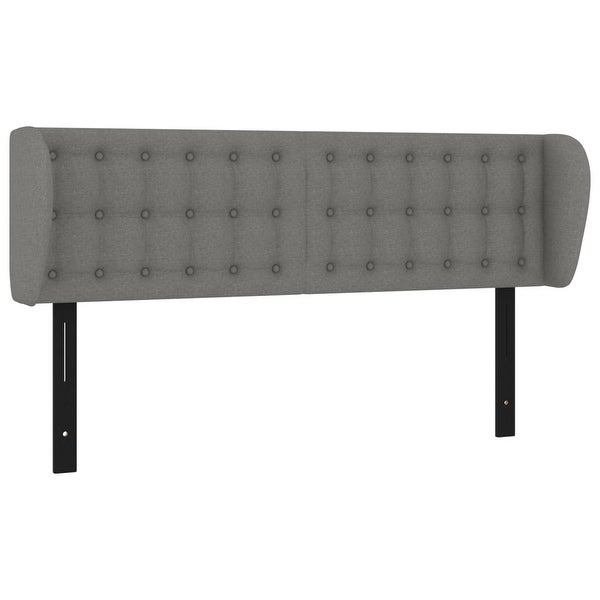 vidaXL Headboard with Ears Light/Dark Gray multisize Fabric - - 37429758