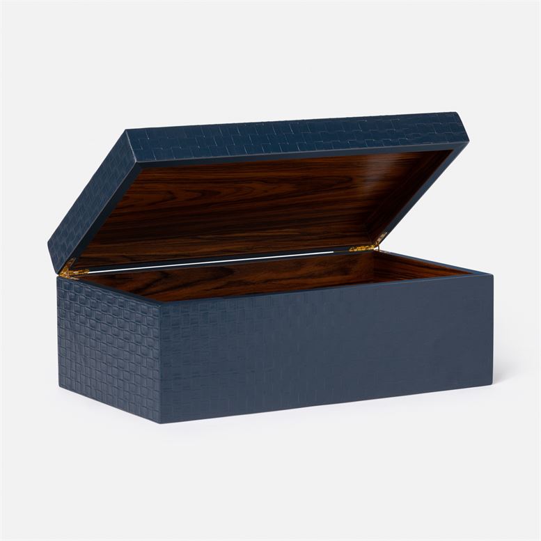 Gentry Basket Faux Leather Weave Box