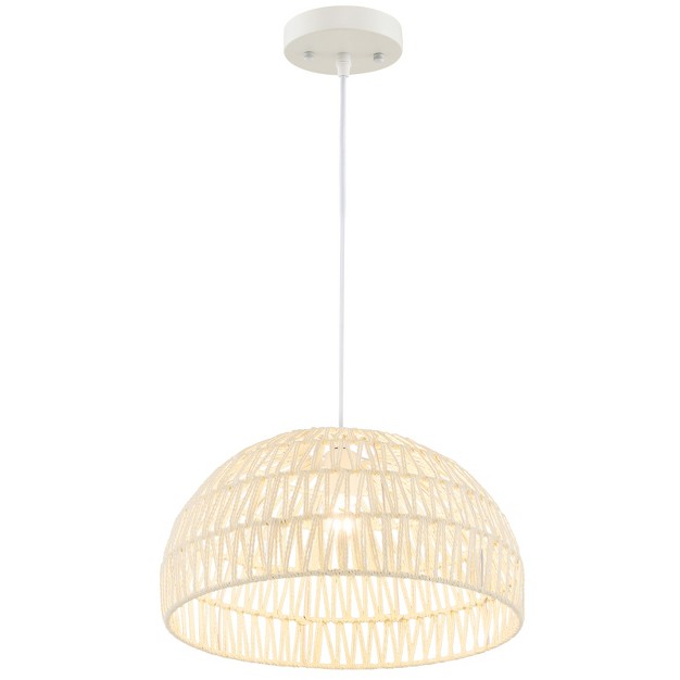 Tangkula Paper Pendant Light Fixture Dome Hanging Ceiling Light With Adjustable Hanging Rope 17 5 Decorative Chandelier