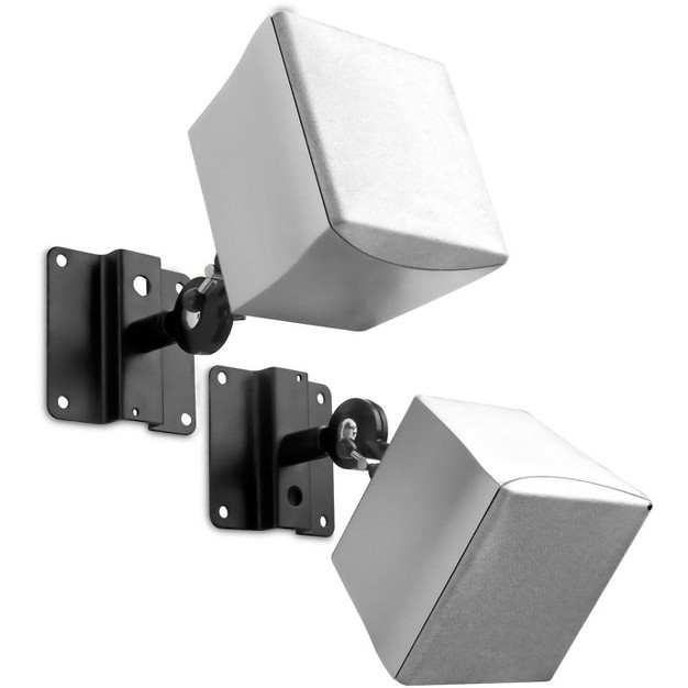 Mount it Speaker Mount For Wall And Ceiling Low Profile Heavy Duty Anti theft Universal For Channel Surround Sound amp Satellite Speakers 2 Mounts