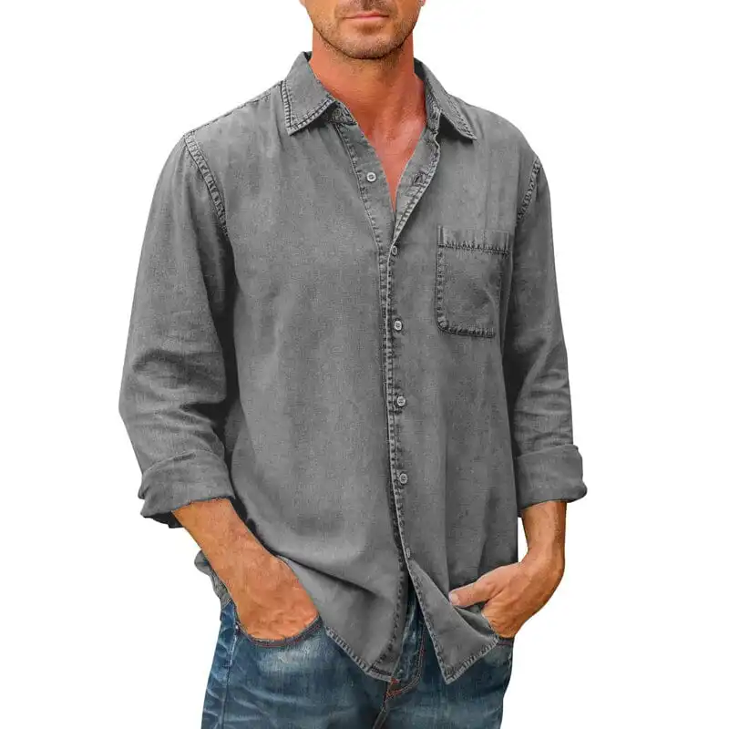 Mens Long Sleeve Button Down Shirt