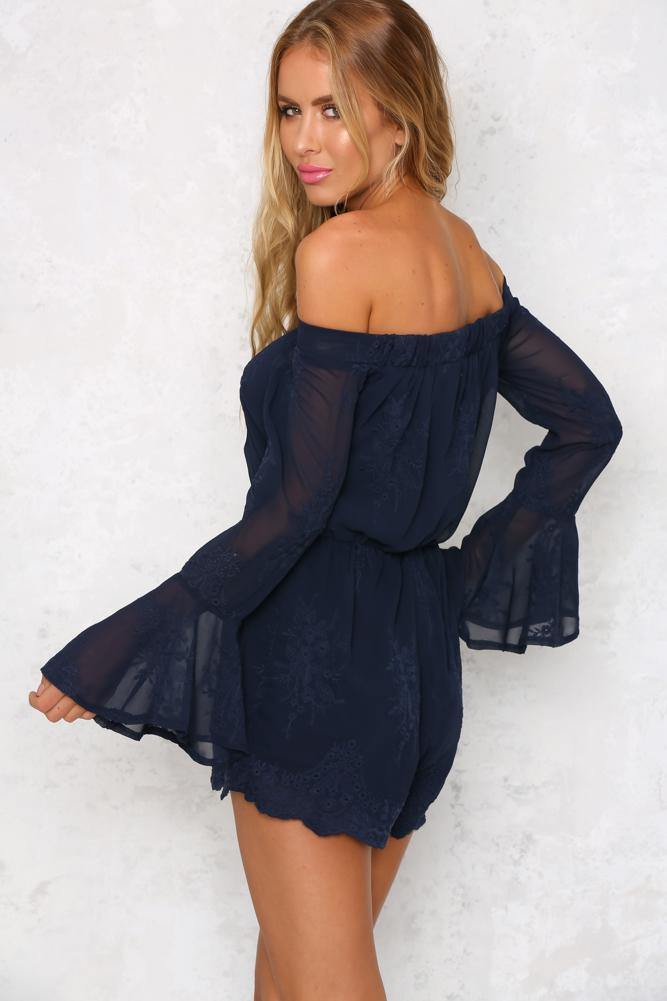 Graceful Romper Navy