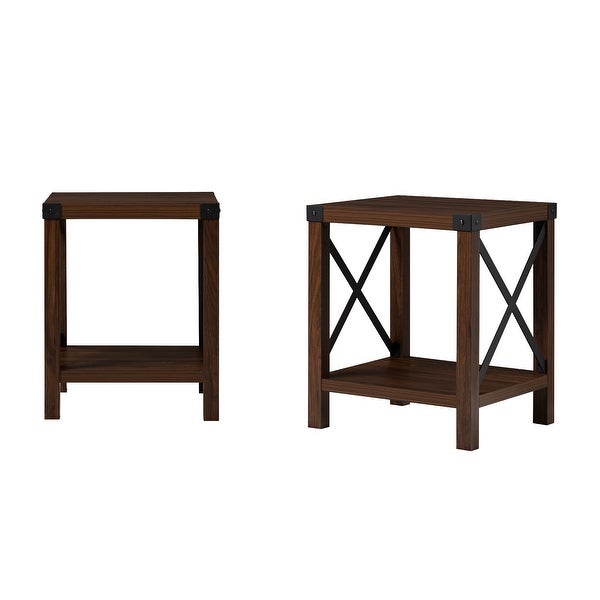 Middlebrook Kujawa 18-in. X-side Accent Table - Set of 2