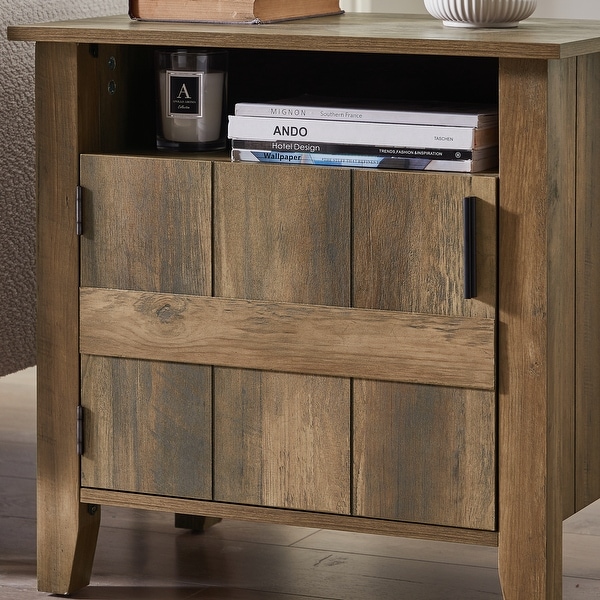 Wood Locker next to Sofa in Oak