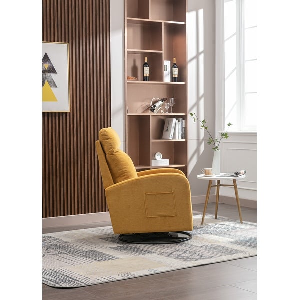 Modern Upholstered Swivel Chair with Left Bag