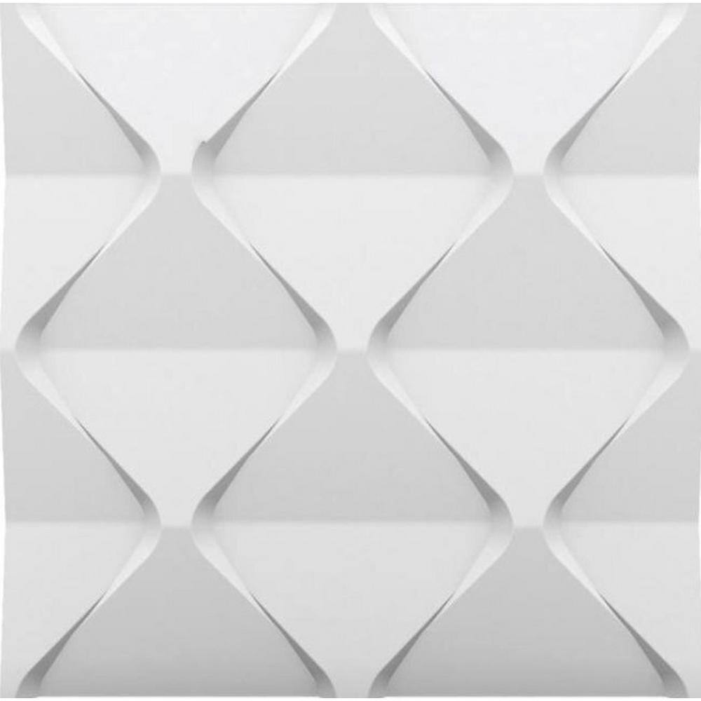 A La Maison Ceilings Harmony 2 ft. x 2 ft. Seamless Foam Glue-up 3D Wall Panel (48 Sq. Ft.  Pack) HM-SWP-PW