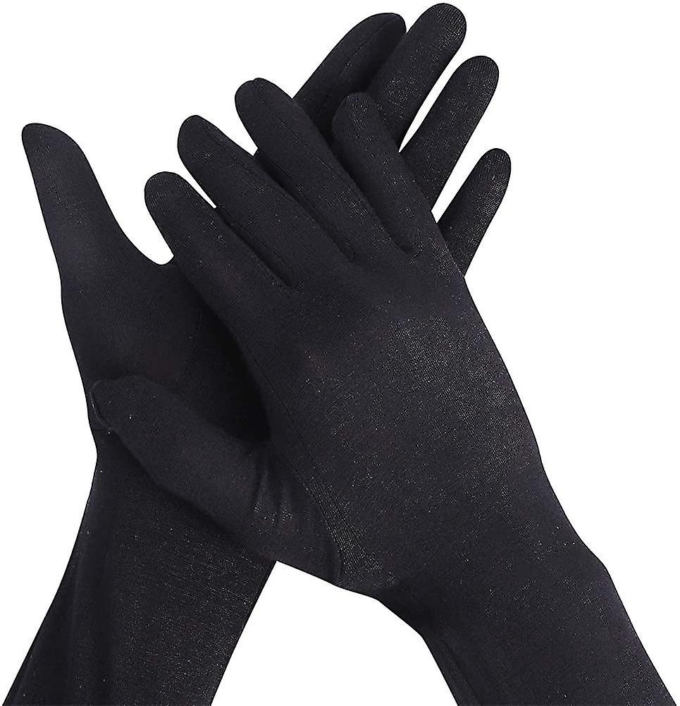 Womens Sunscreen Long Driving Gloves Arm Sleeves Touch Screen Mittens Breathable