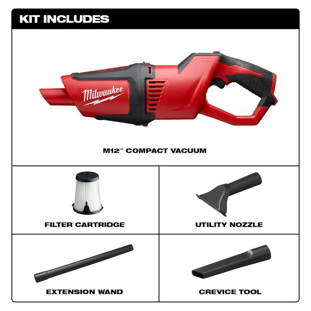 Milwaukee M12 Compact Vacuum 0850-20 from Milwaukee