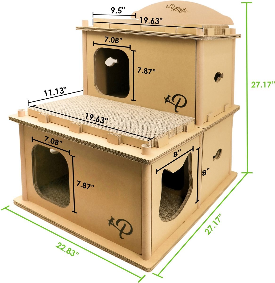 Petique Feline Villa Cat House， Tan