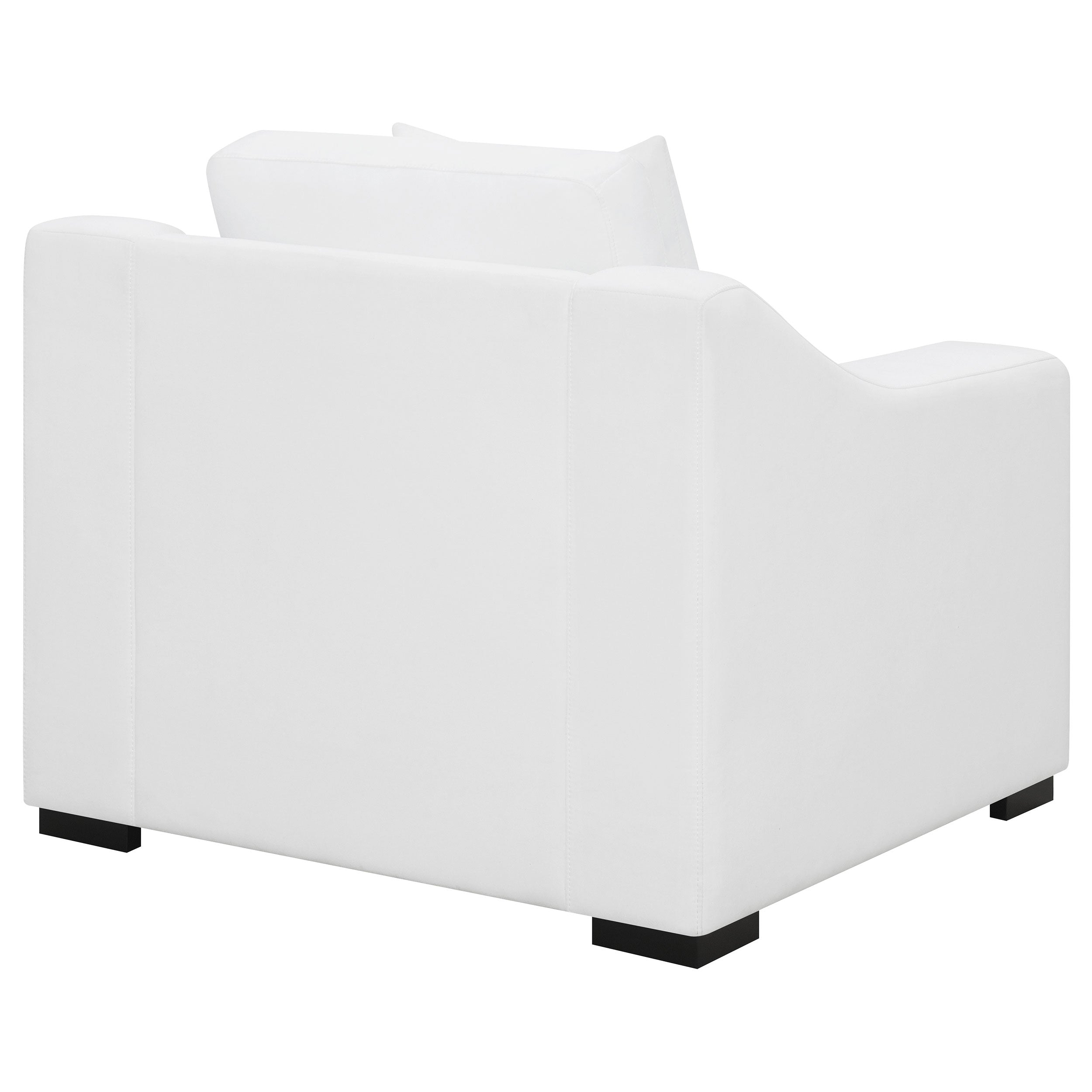 Ashlyn Upholstered Sloped Arms Chair White-509893