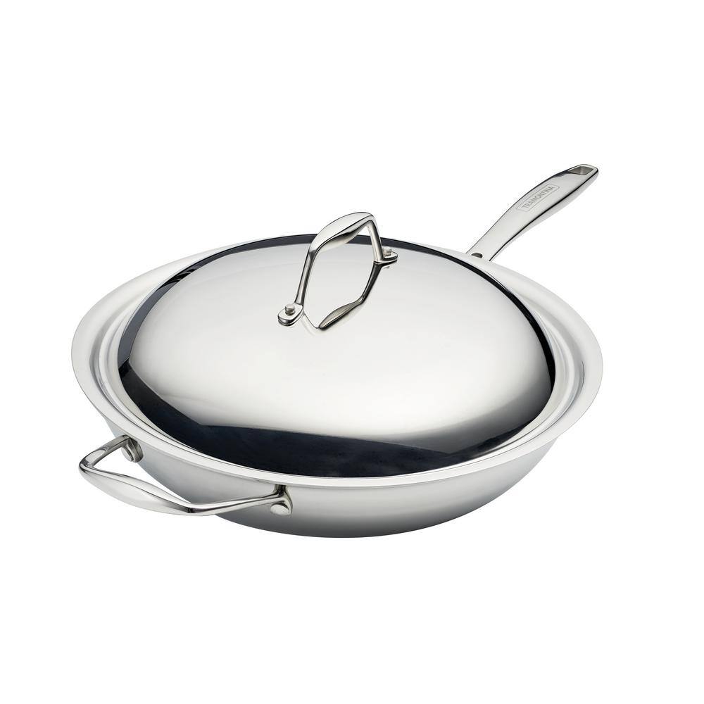 Tramontina Tri-Ply Clad 12 in Stainless Steel Wok 80116046DS