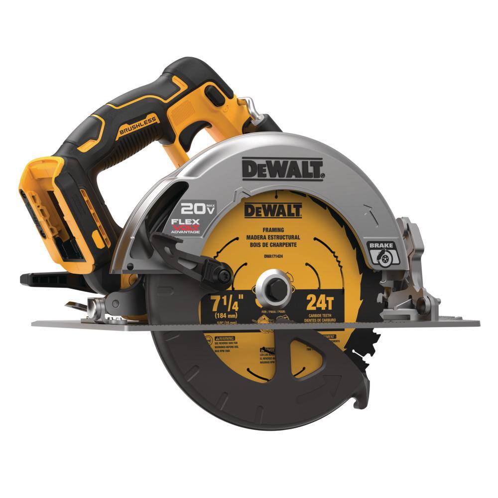 DEWALT DCS573B 20V MAX Cordless Brushless 7-1/4 in. Circular Saw with FLEXVOLT ADVANTAGE (Tool Only)