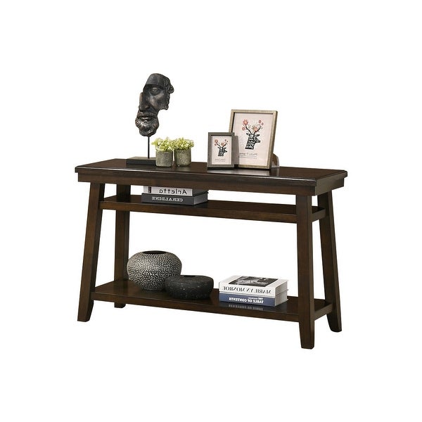 Rectangular Console Table In Dark Espresso