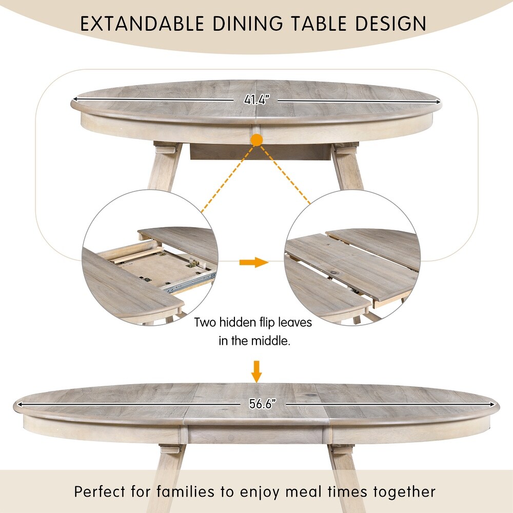 Farmhouse 5 Piece Kitchen Dining Table Set