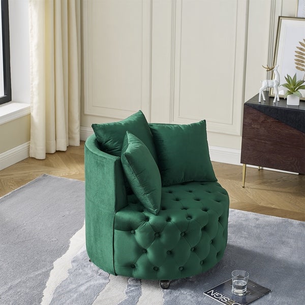 Modern Accent Sofa Chair， Modern Swivel Barrel Chair