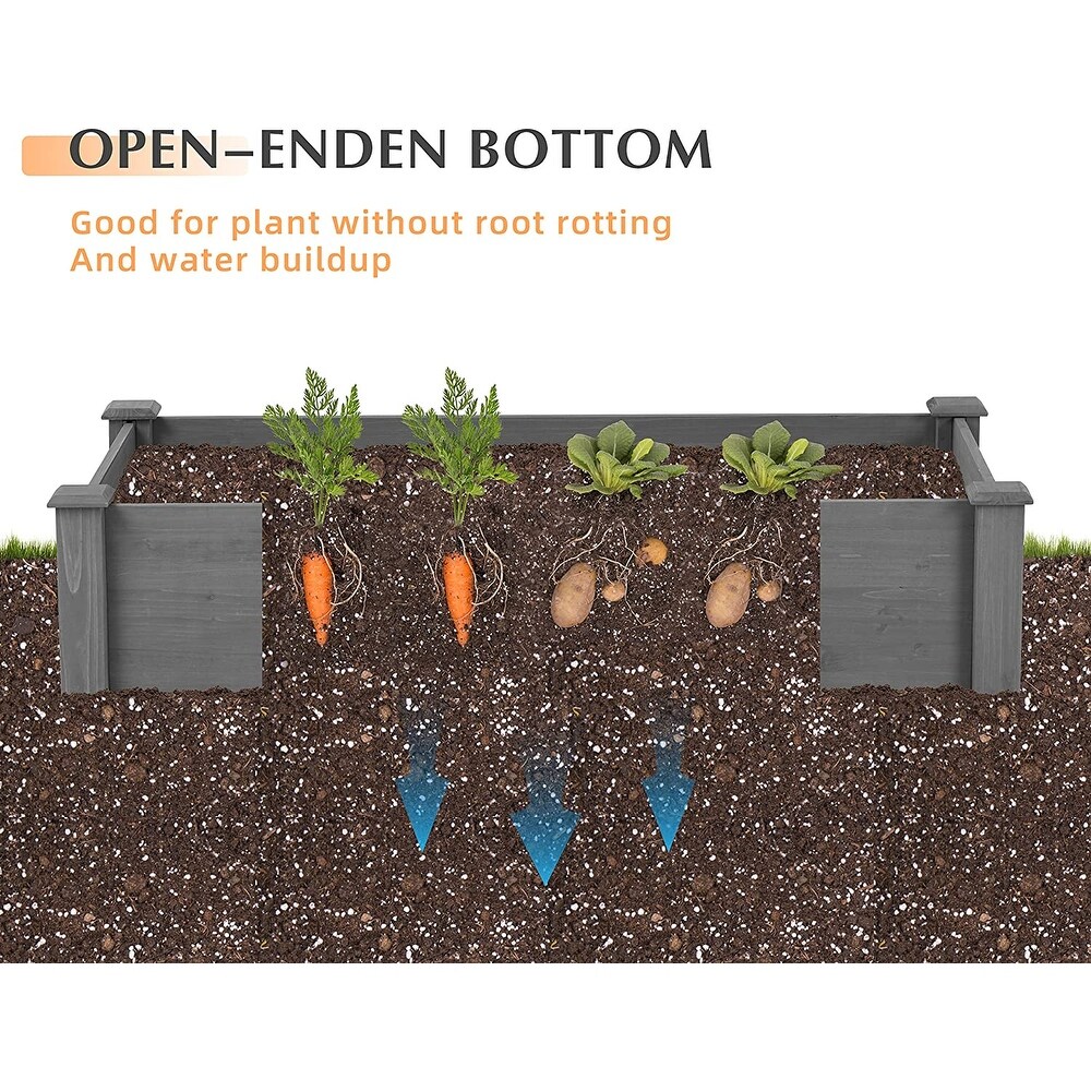 8x2.3ft garden bed  outdoor wood planter