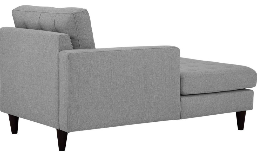 Melanie Light Gray Left  Arm Upholstered Fabric Chaise   Midcentury   Indoor Chaise Lounge Chairs   by V.S.D Furniture  Houzz