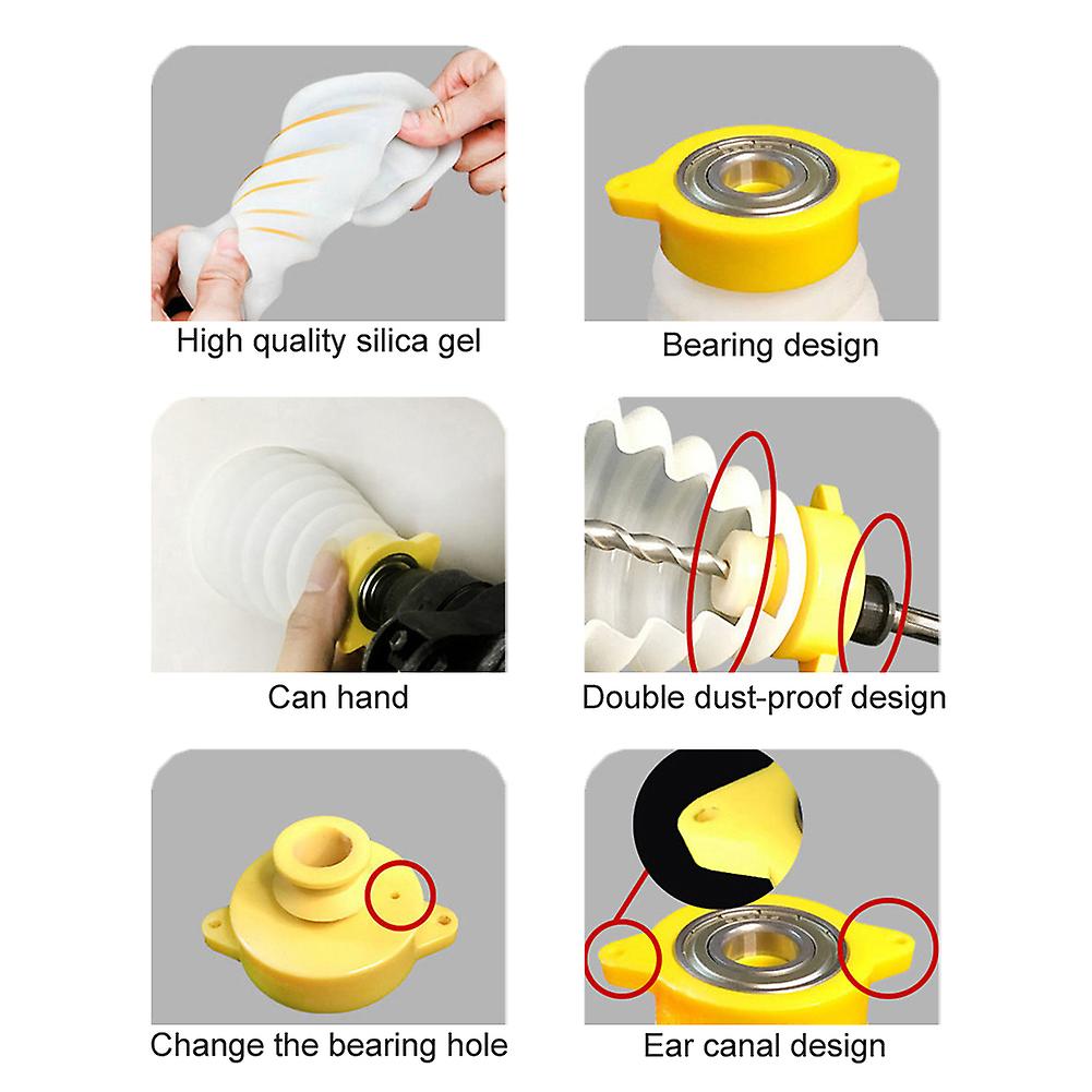 Silicone Scalable Drill Dust Cover Impact Drill Dust Collector Household Decoration Electric Hammer Drill Dust Collector Drill Ash Bowl Electric Tool