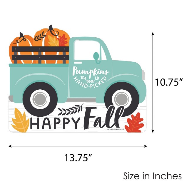 Big Dot Of Happiness Happy Fall Truck Hanging Porch Harvest Pumpkin Party Outdoor Decorations Front Door Decor 1 Piece Sign