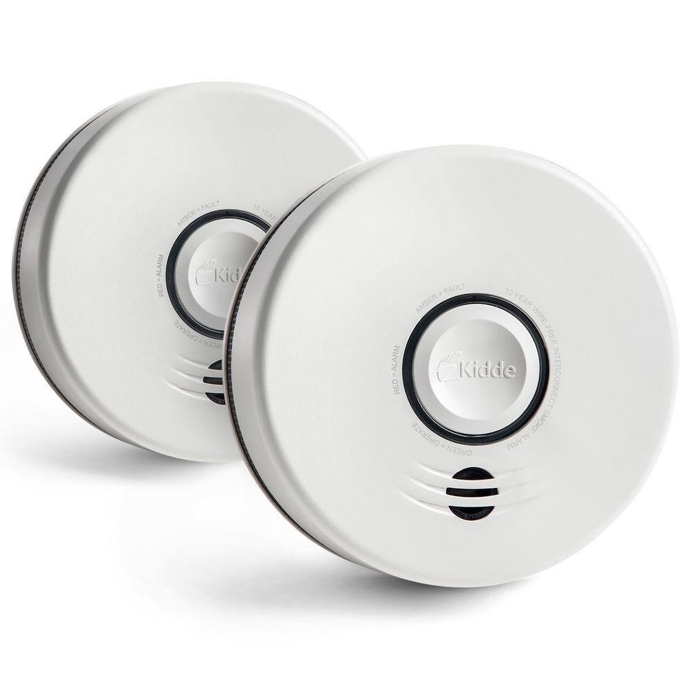 Kidde 10 Year Worry-Free Sealed Battery Smoke Detector with Intelligent and Wire-Free Voice Interconnect (2-Pack) 21028749