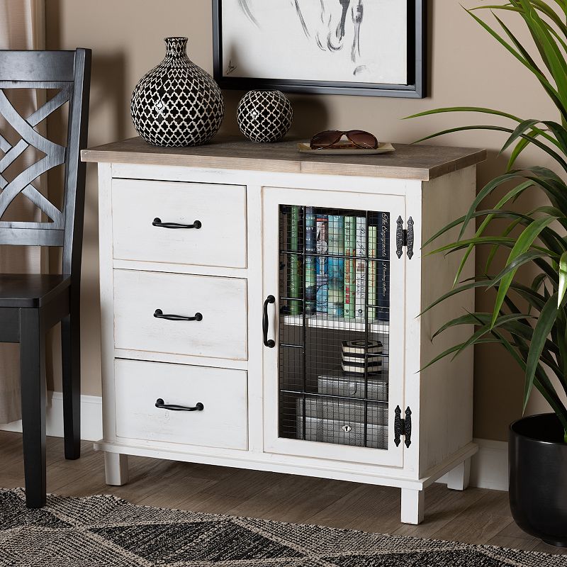 Baxton Studio Faron 3-Drawer Storage Cabinet