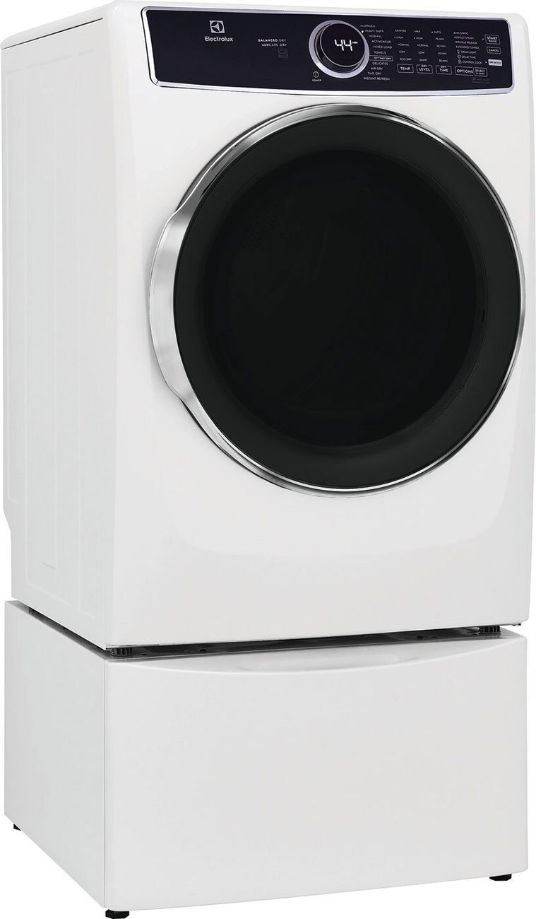 Electrolux 8 Cu. Ft. White Front Load Perfect Steam Gas Dryer With LuxCare Dry and Instant Refresh