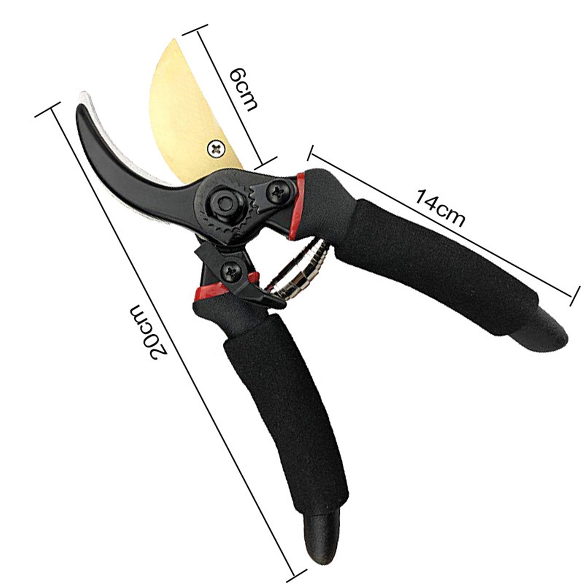 8" Heavy Duty Bypass Pruning Shears with Soft Grip, Premium Garden Shears, Flower Stem Cutter, Gardening Tool for Cutting Yard Tree and Rose, 1 Pack