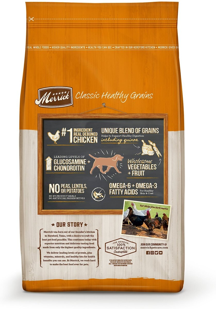 Merrick Classic Healthy Grains Real Chicken + Brown Rice Recipe with Ancient Grains Adult Dry Dog Food