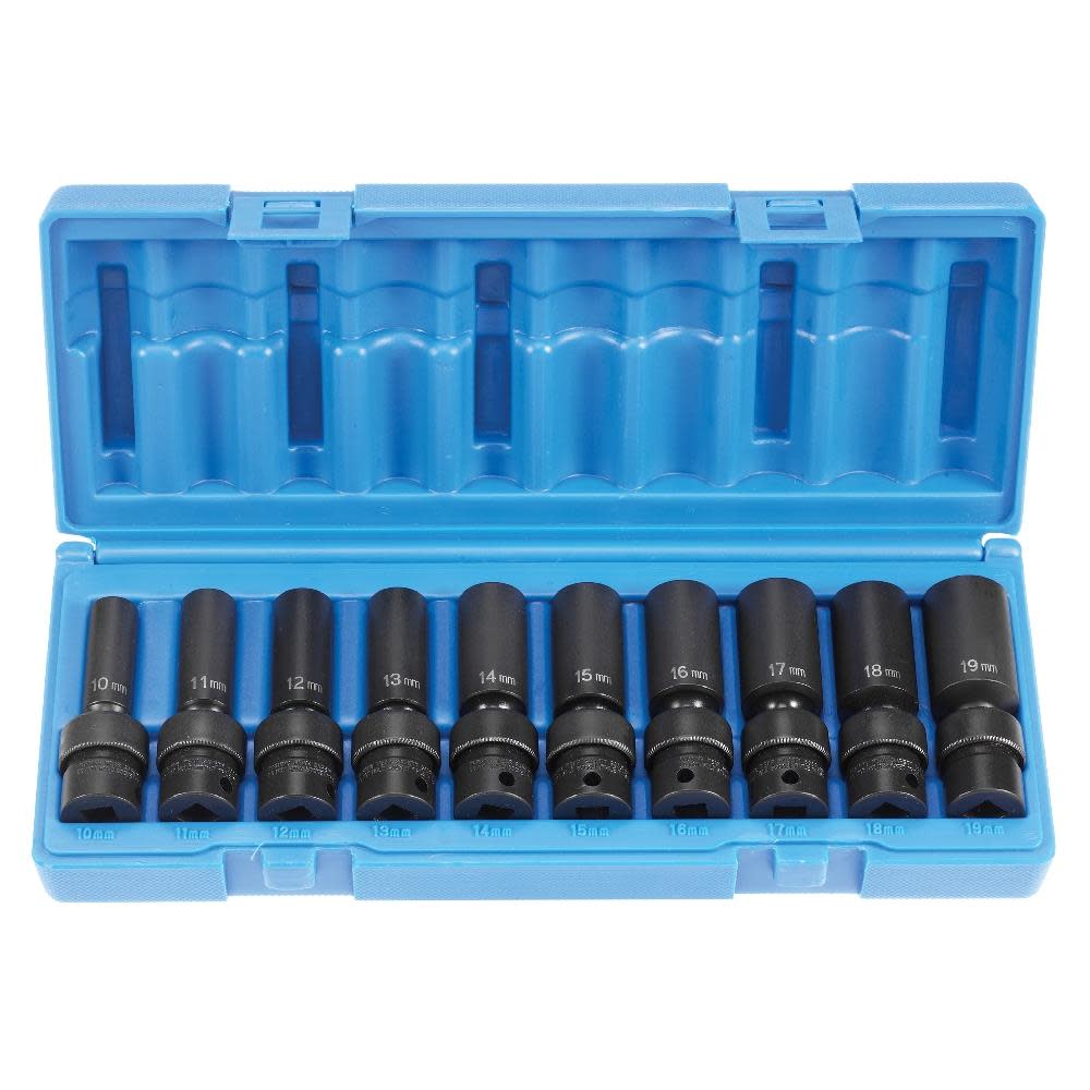 Metric Socket Set 3/8 Drive Deep 10pc ;