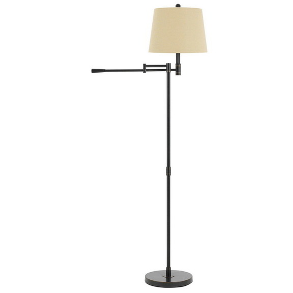 Benjara BM224913 Metal Floor Lamp with Swing Arm a...