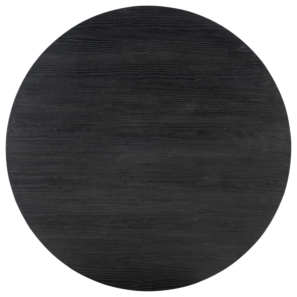 Hooker Furniture Chapman Veneers Shou Sugi Ban Round Cocktail Table in Black   Transitional   Coffee Tables   by Hooker Furniture  Houzz