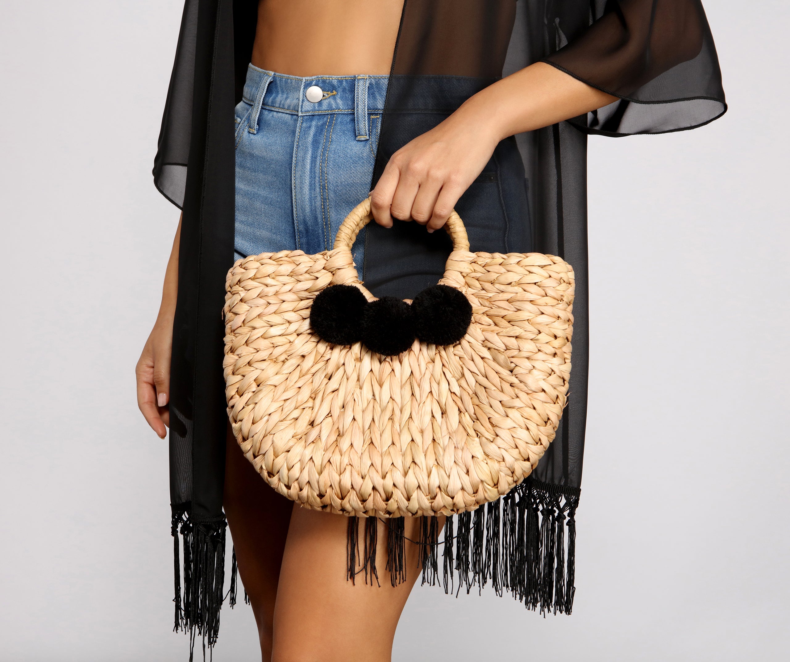 Sun's Out Straw Tote